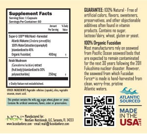 Fucoidan Force Label - Back
